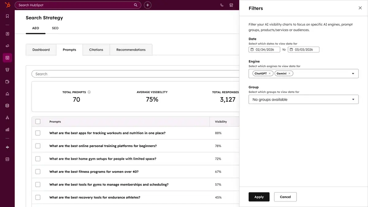 Dashboard demonstrating how AEO tools identify authoritative content for AI citations.