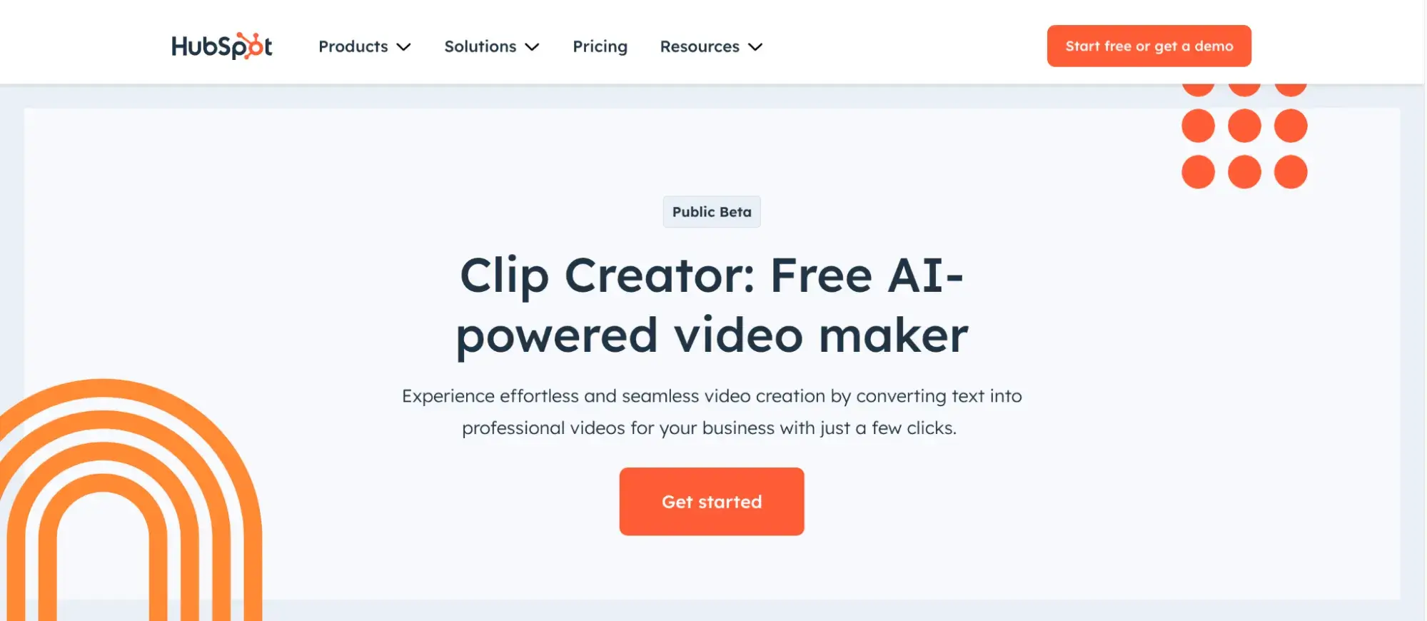 alt: Interface of an AI video creation tool showing script input and video output