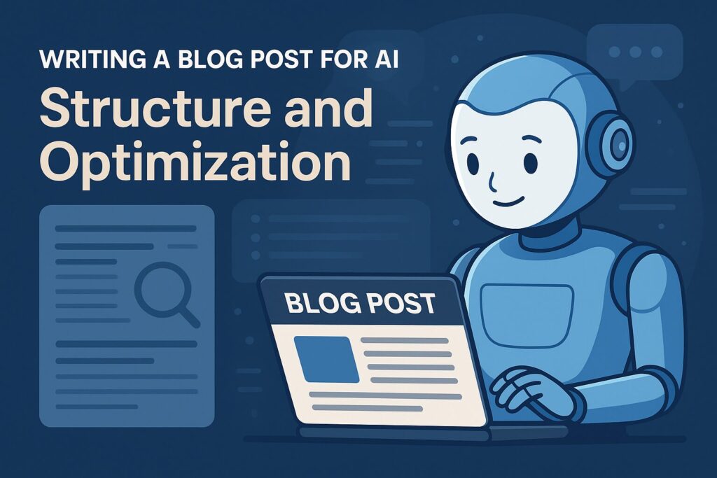Writing a Blog Post For AI image