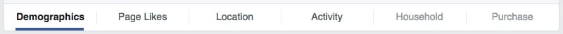 Demographic breakdown of a Facebook audience