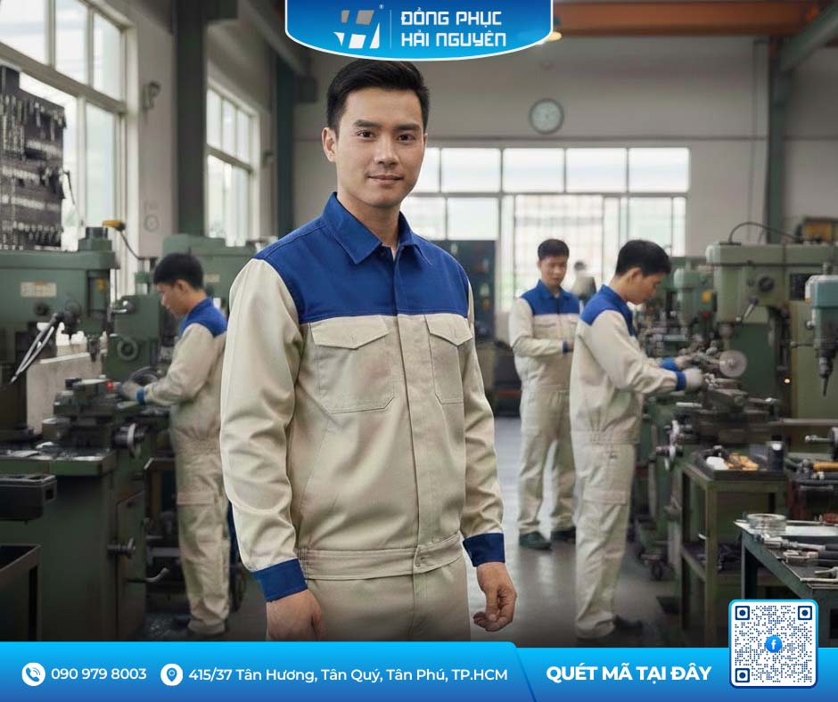 Xưởng may đồng phục bảo hộ uy tín với quy trình chuyên nghiệp