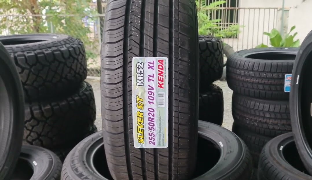 Lốp xe Kenda 255/50R20 109V, minh họa kích thước và chỉ số tải trọng quan trọng cho xe điện.