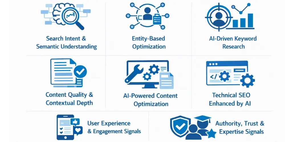 Conceptual diagram showing the shift from standard web data to authoritative proprietary insights to boost AI search rankings.