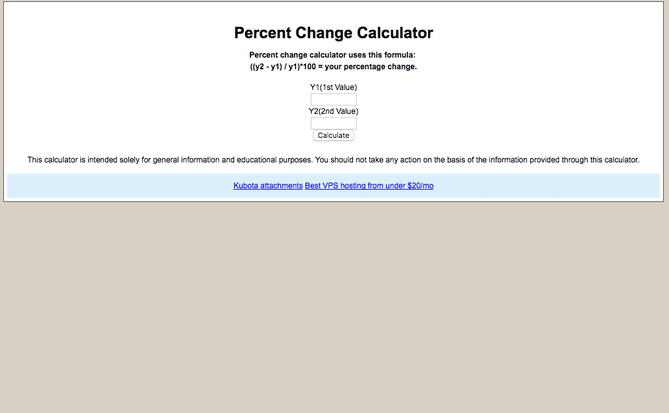 Percent Change Calculator