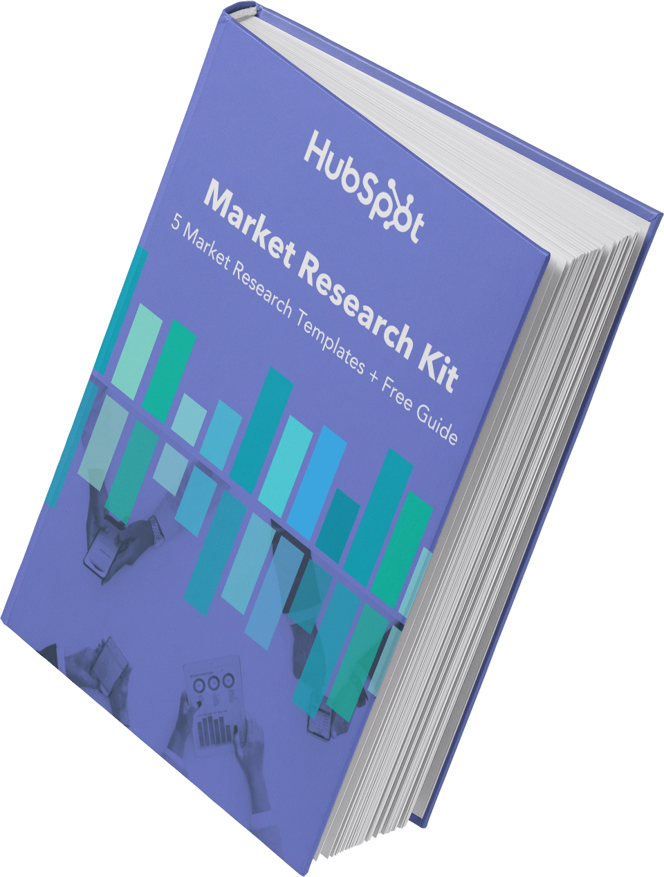 A blue market research book highlighting consumer behavior