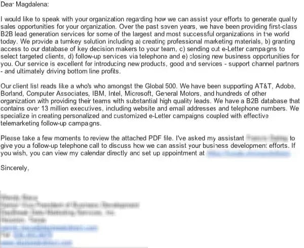 Email marketing mistakes featuring a bragging email example