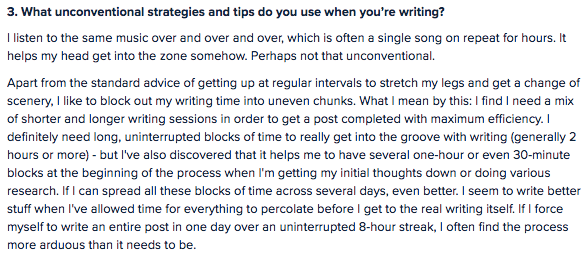 Creating a focused writing environment