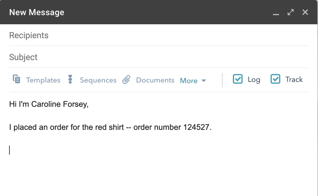 unstructured data email response example