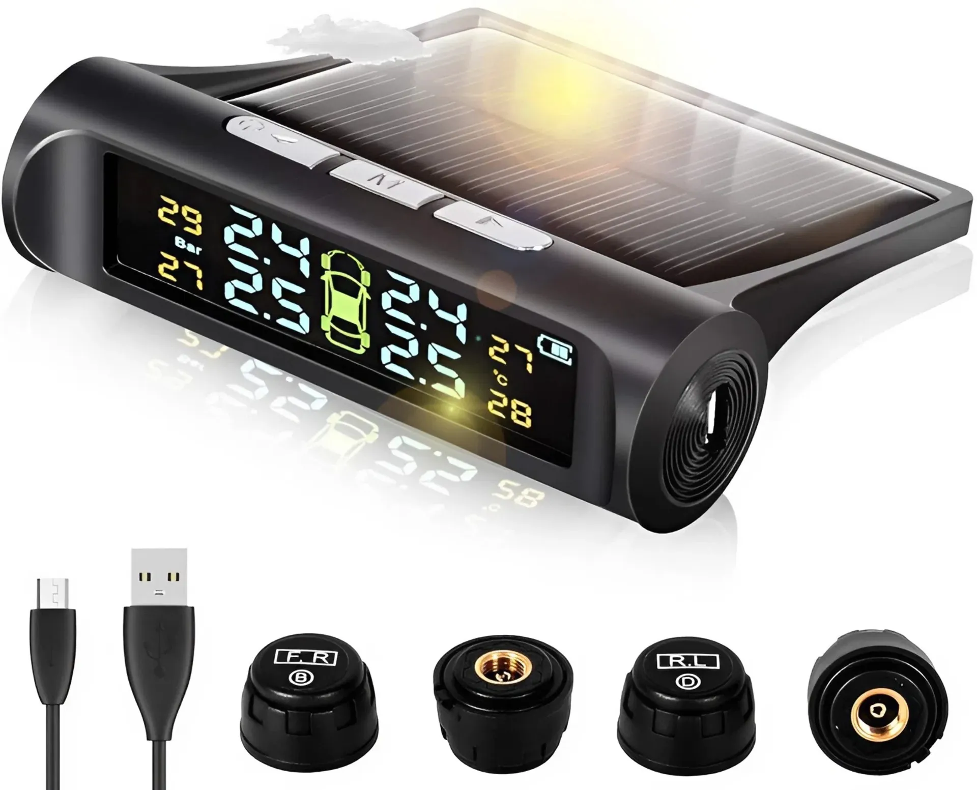 cảm biến áp suất lốp TPMS gắn trên bánh xe ô tô