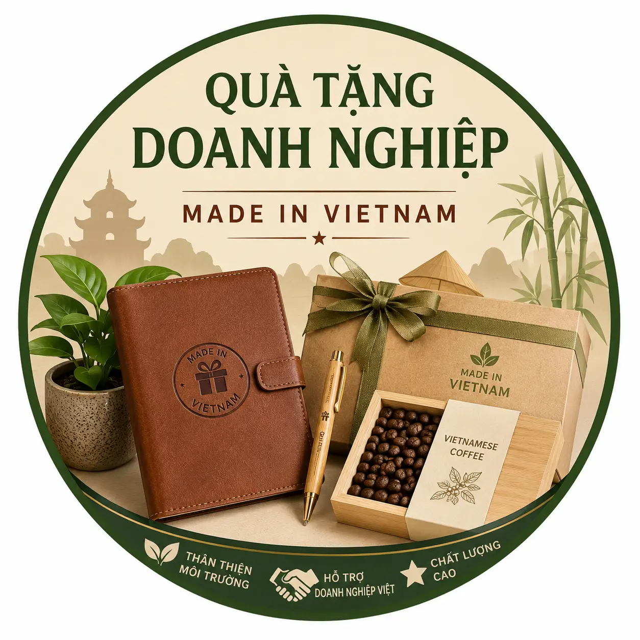 Bối cảnh tặng quà doanh nghiệp với sản phẩm đảm bảo tiêu chuẩn HACCP