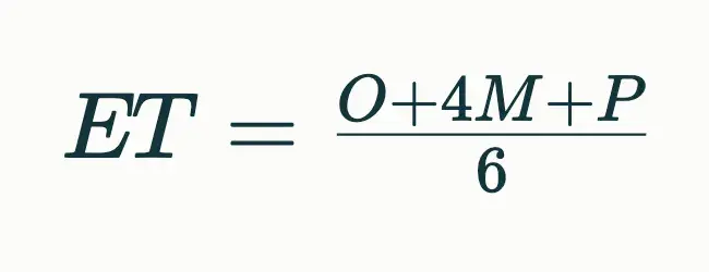 The PERT Formula for Time Estimation