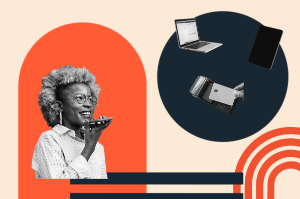 data mining illustration with tech devices