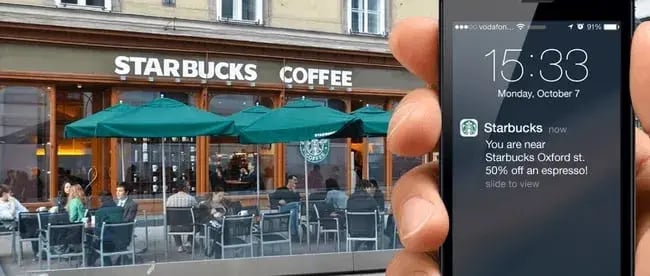 Starbucks uses mobile geofencing for localized marketing campaigns
