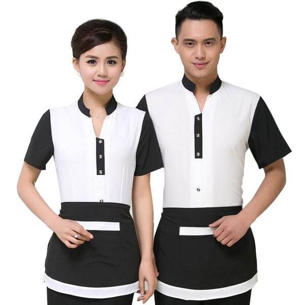Đồng phục nhà hàng cao cấp với phụ kiện tinh xảo