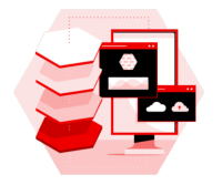 A technical illustration depicting data layers and cloud management for building an AI content production workflow
