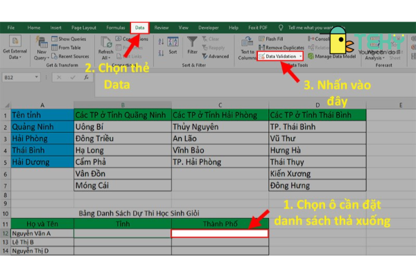 Hướng dẫn tạo lựa chọn trong Excel