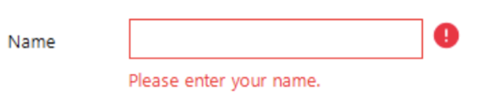 Positive error message example