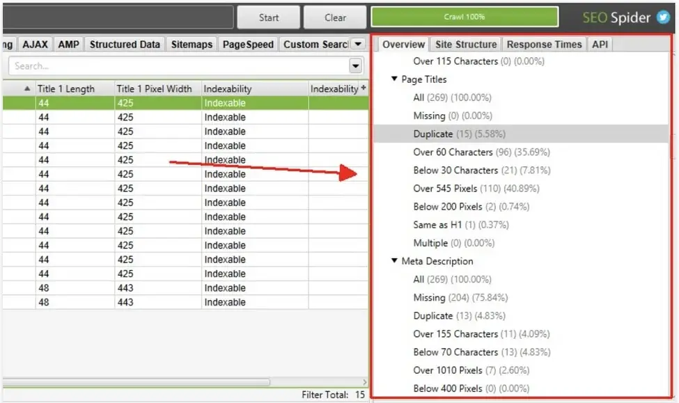 Web crawling tools Screaming Frog