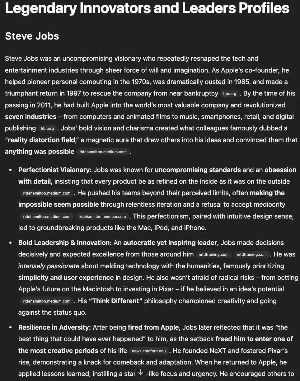 Refining the AI prompt for deep research