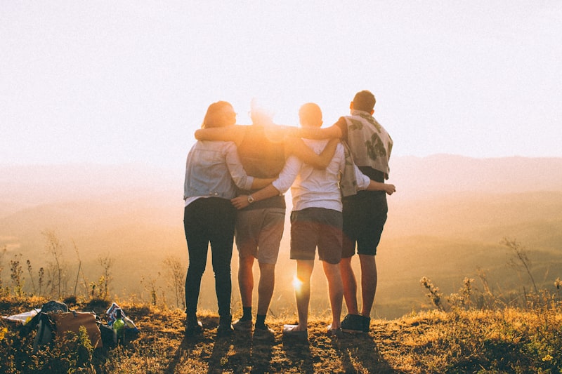 People participating in a social media photo contest