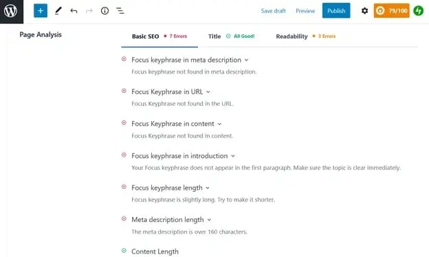 All in One SEO Plugin Interface
