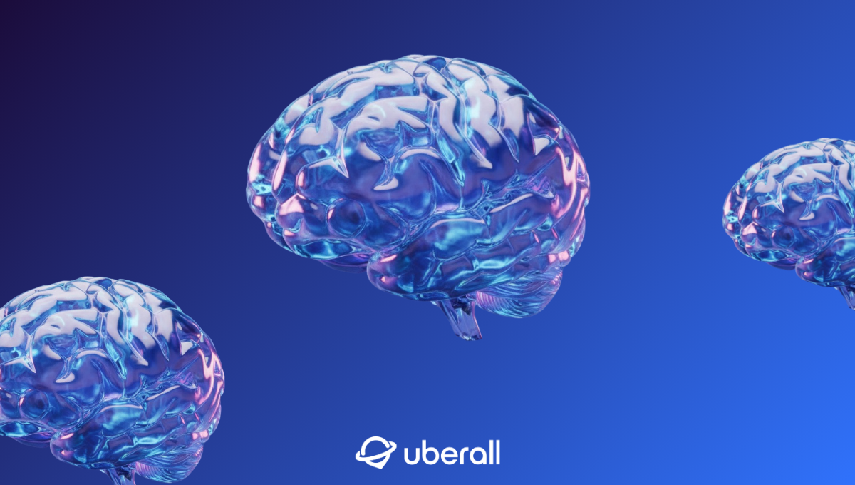 Digital brain illustration showing how LLMs process information