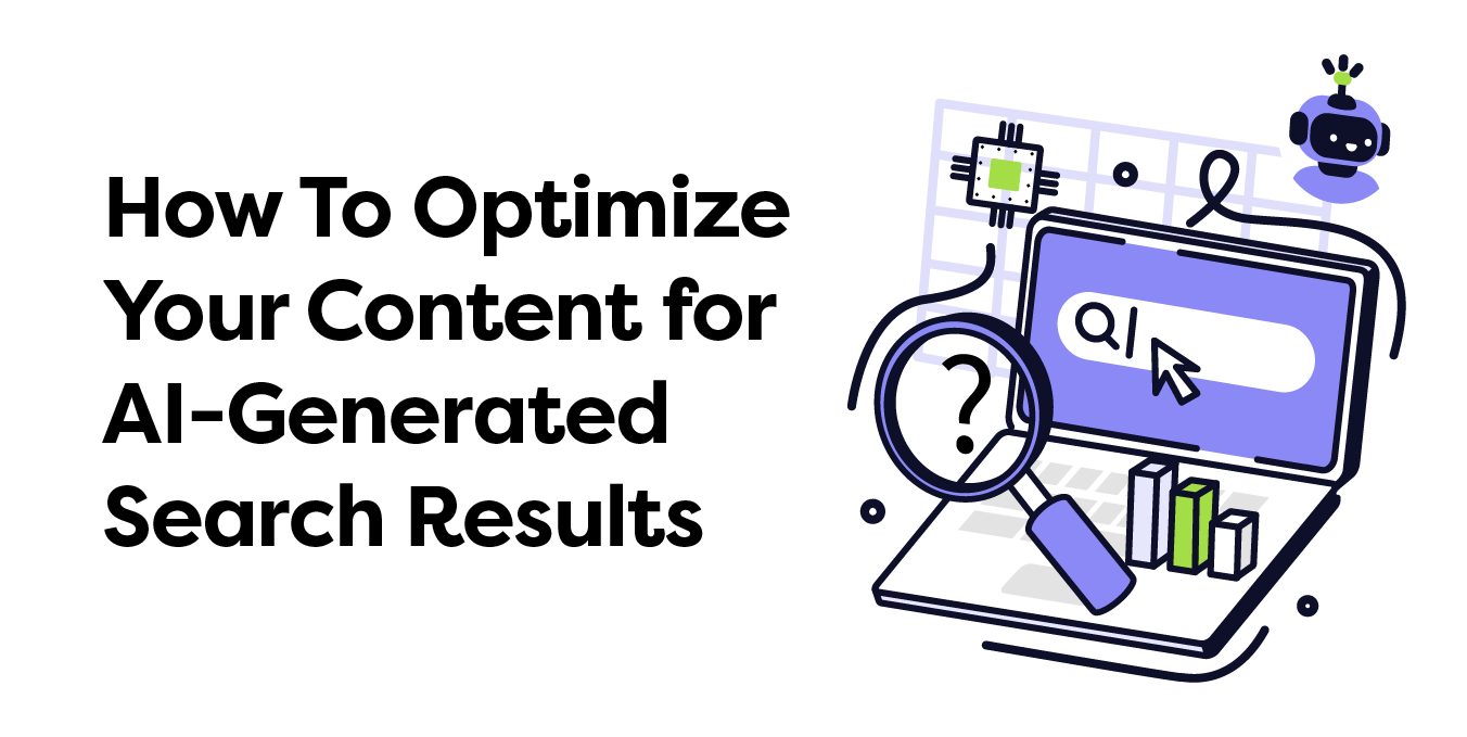 Graphic for a blog that discusses how to optimize your website for Search Generative Experience