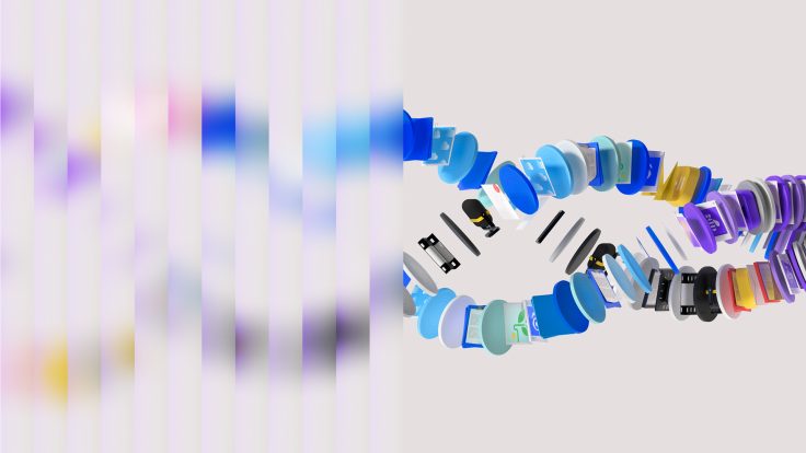 A dynamic digital spiral representing the shift toward AI-powered search.
