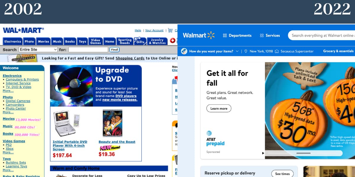 Walmart and Target website evolutions