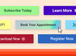 Colorful buttons with varying calls to action illustrating different design styles