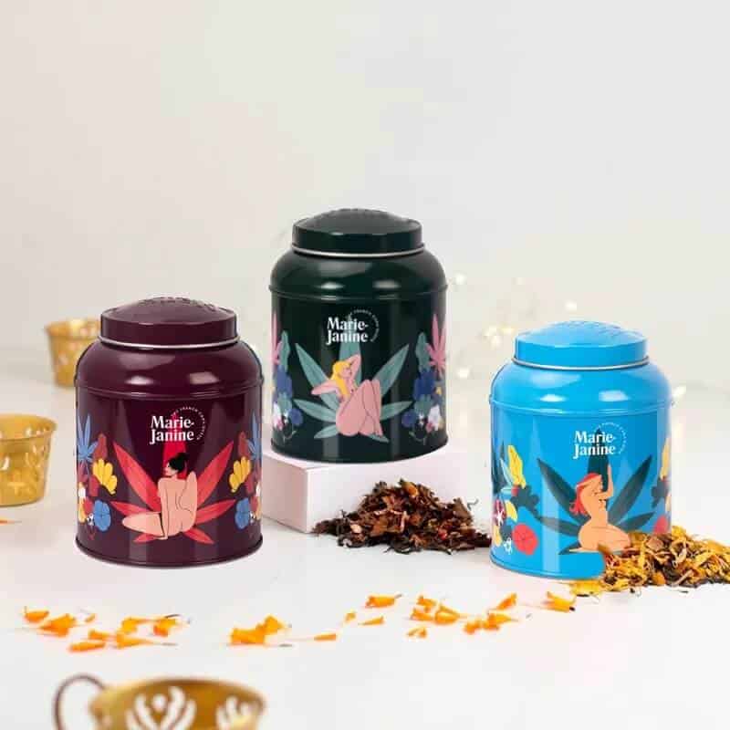 Hộp đựng trà thiết kế riêng cho quà tặng doanh nghiệp cao cấp, phản ánh sự tinh tế của thương hiệu.