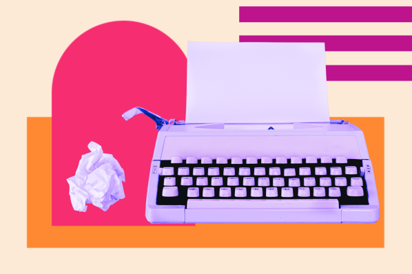 copywriting on a typewriter