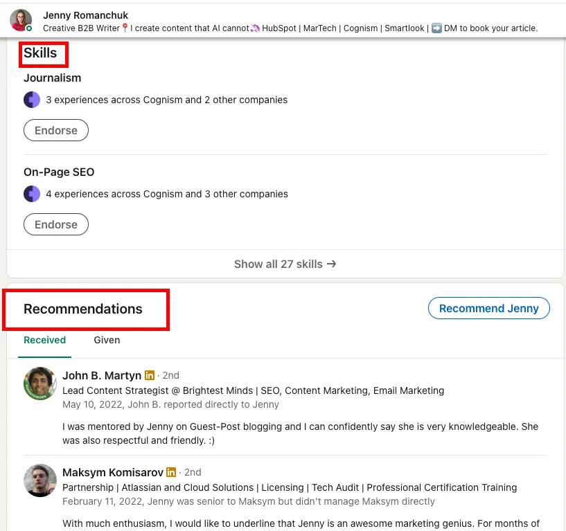 How to endorse someone on LinkedIn.
