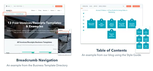 hubspot design seo ui breadcrumb navigation