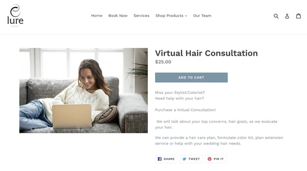 Virtual salon consultation