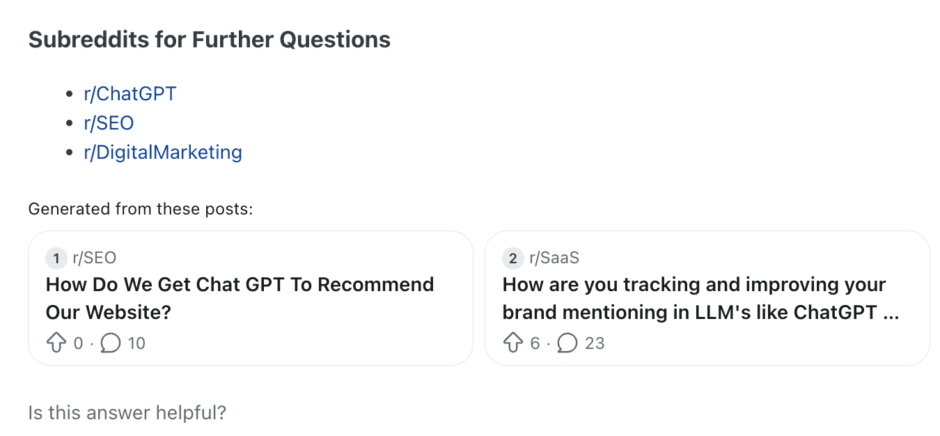 subreddit questions
