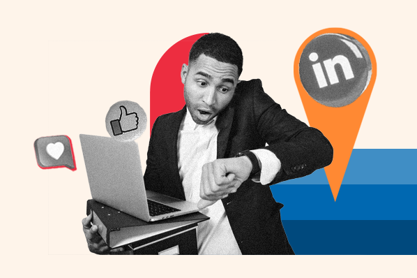 Best time to post LinkedIn infographic