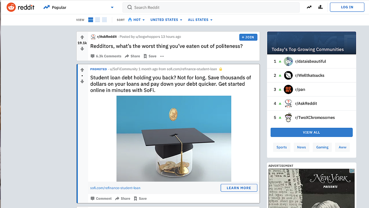 Reddit Promoted Content