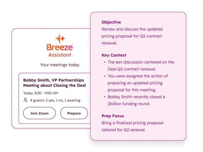 ai crm use cases, breeze assistant