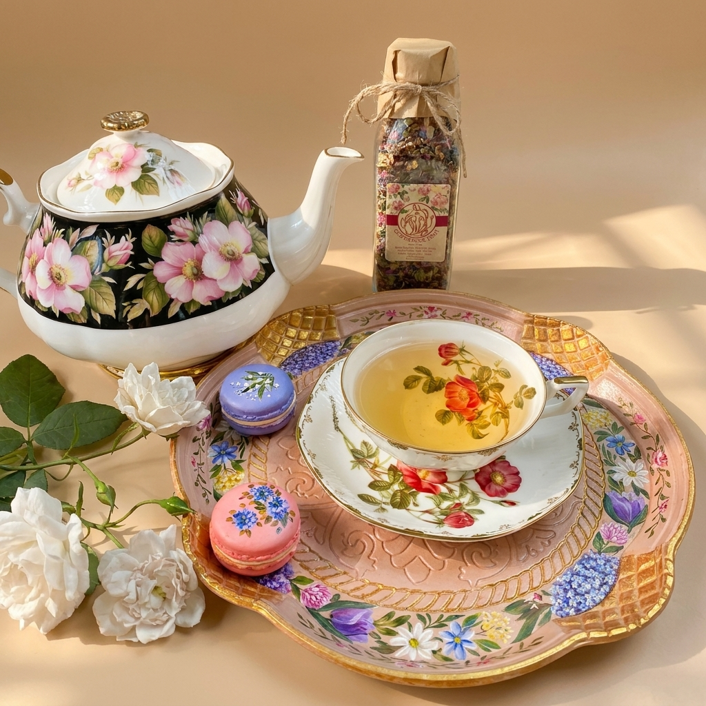 Trà Velvet Rose trong Chai thủy tinh. Trà lá rời, được đựng trong chai thuỷ tinh có nắp , chai trà thuỷ tinh trong suốt có thể nhìn thấy trà và hoa bên trong. Mỗi lần uống lấy 1 ít pha, sau đó đậy kín