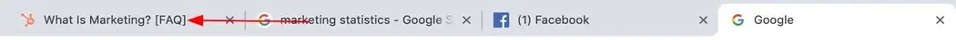 Page title to find correct tab