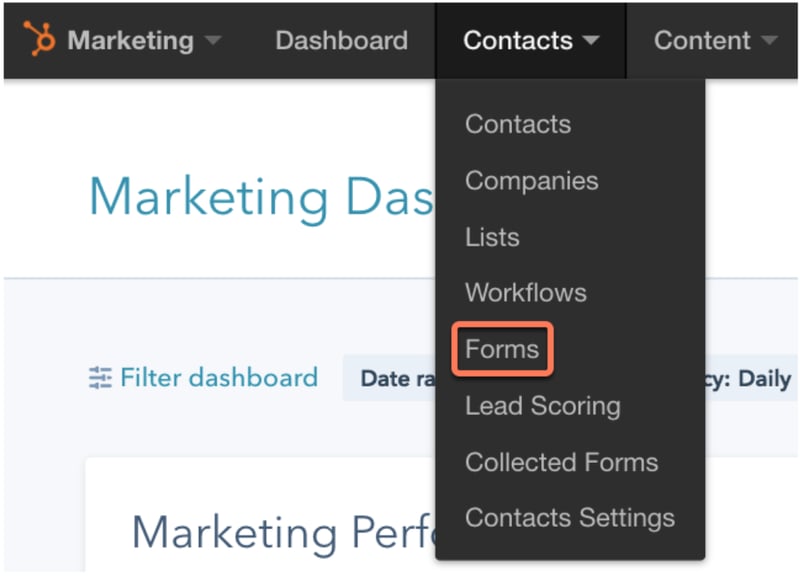 A screenshot of the HubSpot form builder interface