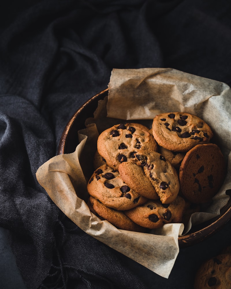 Creative arrangements of cookies forming a message