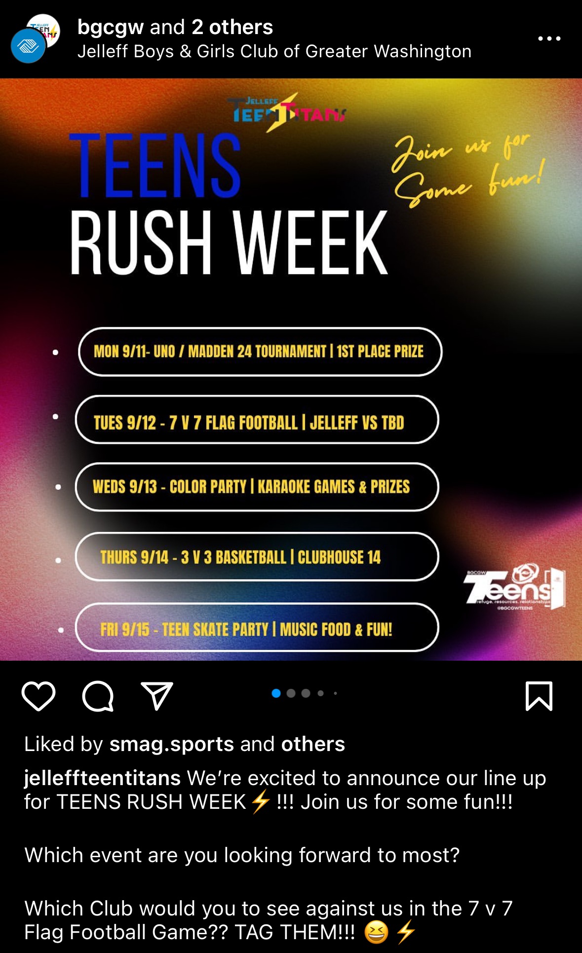 bgcgw, teen instagram post, social media for non profits