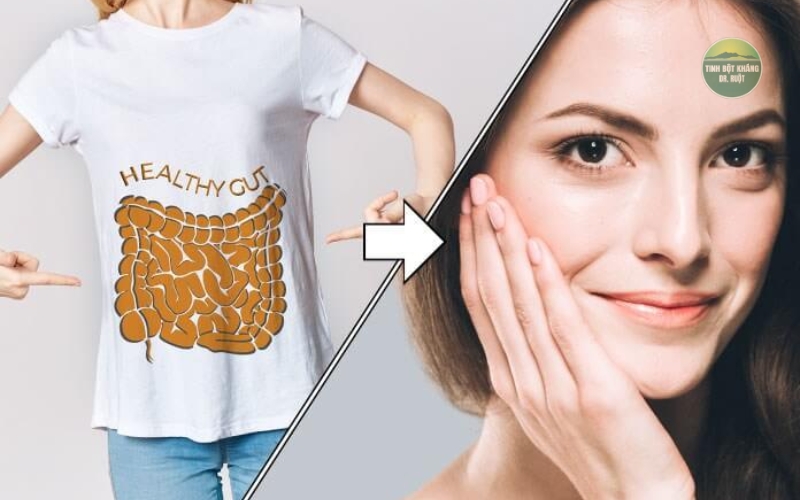 Sự liên kết giữa sức khỏe đường ruột và làn da.