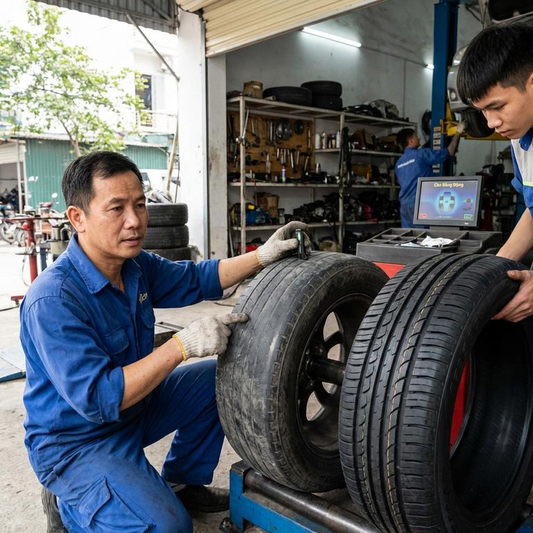 Lốp Mòn Răng Cưa và Mòn Chén: Cách Phân Biệt và Xử Lý
