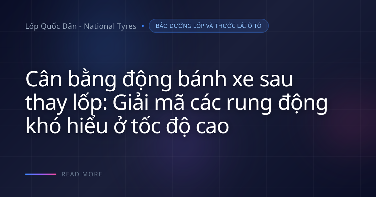 Vá lốp xe ô tô: Vì sao 10 gram vật liệu gây rung vô lăng