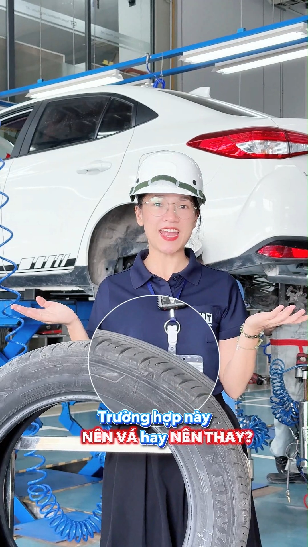 Chạy non hơi lâu khiến lốp không vá được dù thủng nhỏ