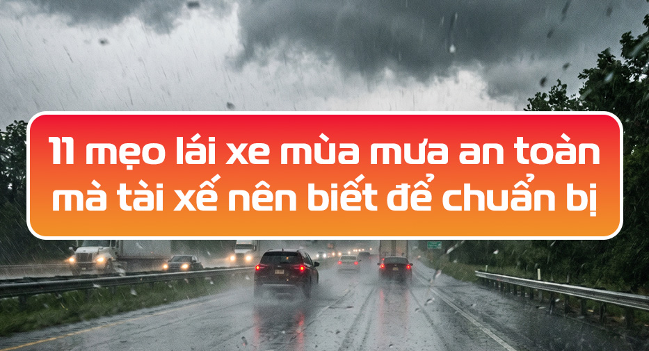 Mất lái khi trời mưa: 4 phản xạ giữ xe khỏi trượt nước